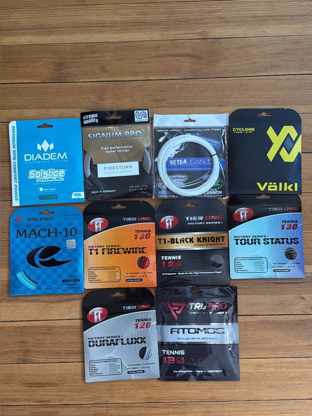 Tennis String Bundle - Solinco, Diadem, Signum Pro, Weiss Cannon, Volkl, TierOne